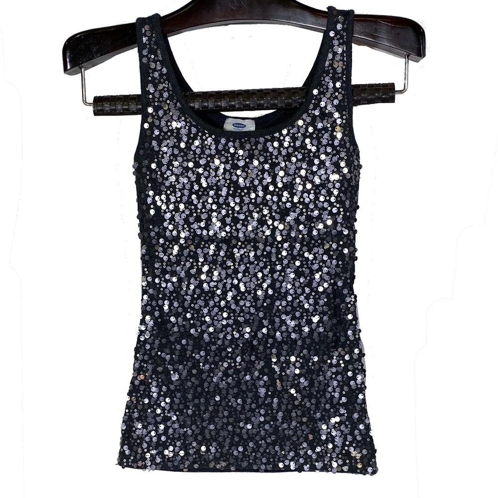 Old Navy Sexy Fitted Tank Top Sequin Bling